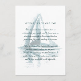 水彩帆船結婚の挿入カード エンクロージャーカード