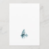 水彩帆船結婚の挿入カード エンクロージャーカード (裏面)
