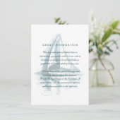 水彩帆船結婚の挿入カード エンクロージャーカード (スタンド正面)