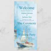 水彩帆船結婚式 プログラム (正面/裏面)