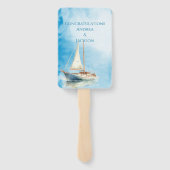 水彩帆船結婚式 プログラム ハンドファン (裏面)