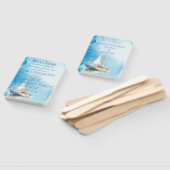 水彩帆船結婚式 プログラム ハンドファン (組立なし)