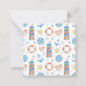 水彩帆船航海のギフトエンクロージャー ノートカード (裏面)