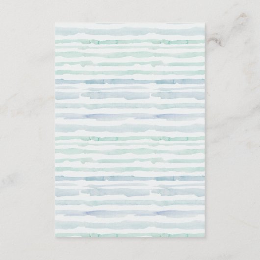 水彩帆船航海のヨットウェディングレセプション エンクロージャーカード (裏面)