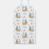 水彩帆船航海の熊 ギフトタグ (裏面)