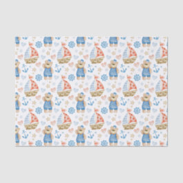 水彩帆船航海の船セーラーベア 薄葉紙