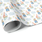 水彩帆船航海の風船ベア ラッピングペーパー (ロールコーナー)