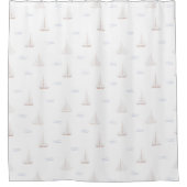 水彩帆船 シャワーカーテン (正面)