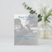 水彩帆船Save the Date Photo ポストカード (スタンド正面)