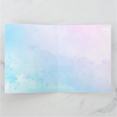 水彩帯魚釣り鳥ワイルドライフアート サンキューカード (内部)