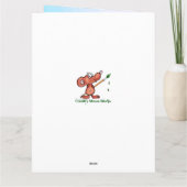 水彩帯魚釣り鳥ワイルドライフアート サンキューカード (裏面)