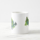 水彩常緑樹マグカップ コーヒーマグカップ (中央)