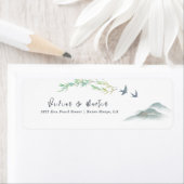 水彩平和グリーンマウンテン差出人住所 ラベル (インサイチュ)