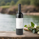 水彩平和葬儀記念ホワイト鳩 ワインラベル