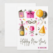 水彩年賀状 シーズンカード (正面/裏面)