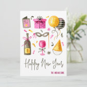 水彩年賀状 シーズンカード (スタンド正面)