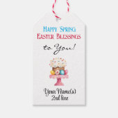水彩幸せ春、イースター恵み(10) ギフトタグ (正面)