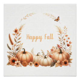 水彩幸せ秋 ポスター