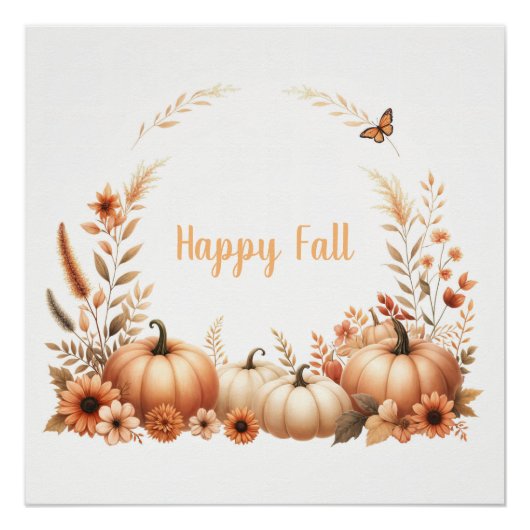 水彩幸せ秋 ポスター (正面)