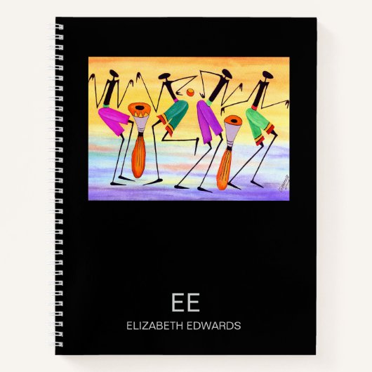 水彩幸せ表現スパイラル手帳 ノートブック (正面)