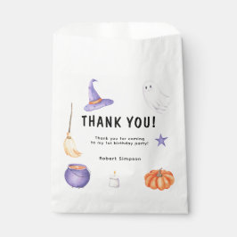 水彩幽霊キッズファースト誕生日パーティー フェイバーバッグ