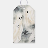 水彩幽霊パーソナライズされたハッピーハローウィン ギフトタグ (裏面)