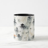 水彩幽霊パーソナライズされたハッピーハローウィン マグカップ (中央)