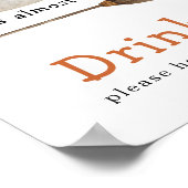 水彩幽霊 – ドリンク ポスター (角)