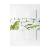 水彩幾何クリスタルグリーンウェディング 招待状ベリーバンド (正面例)