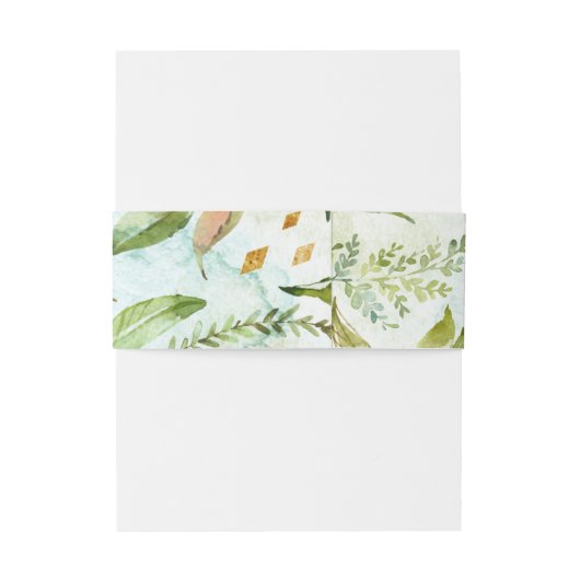 水彩幾何クリスタルグリーンウェディング 招待状ベリーバンド (裏面例)