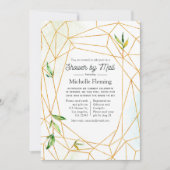 水彩幾何クリスタルシャワーメールで 招待状 (正面)