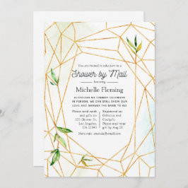 水彩幾何クリスタルシャワーメールで 招待状