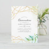 水彩幾何クリスタル キンセアニエラ 招待状 (スタンド正面)