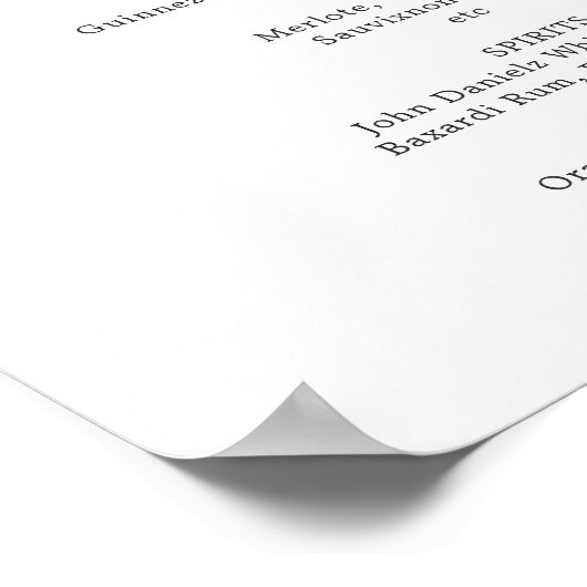 水彩幾何クリスタル シグネチャー カクテル ポスター (角)