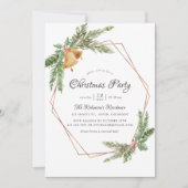 水彩幾何クリスマスパーティー 招待状 (正面)