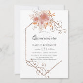 水彩幾何テラコッタキンセアニラ 招待状 (正面)