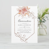 水彩幾何テラコッタキンセアニラ 招待状 (スタンド正面)