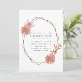 水彩幾何テラコッタリハーサルディナー 招待状 (スタンド正面)