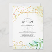 水彩幾何バプテスマ 招待状 (正面)