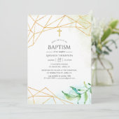 水彩幾何バプテスマ 招待状 (スタンド正面)