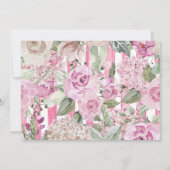 水彩幾何ピンクグリーン花柄イベント 招待状 (裏面)