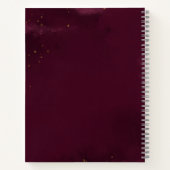 水彩幾何ブーケ結婚のゲストブック ノートブック (裏面)