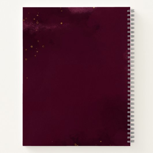 水彩幾何ブーケ結婚のゲストブック ノートブック (裏面)