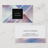 水彩幾何モダンポリゴンアーティスト 名刺 (正面/裏面)