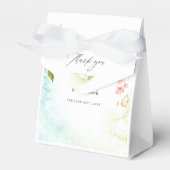 水彩幾何モノグラムの結晶結婚の フェイバーボックス (正面サイド)