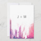 水彩幾何三角形 |モダン結婚s 招待状 (裏面)