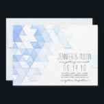 水彩幾何三角形 |モダン結婚s 招待状<br><div class="desc">このモダンエレガント結婚式招待状は、ピンクと紫の色合いの幾何学的な水色のデザインを備えている。</div>