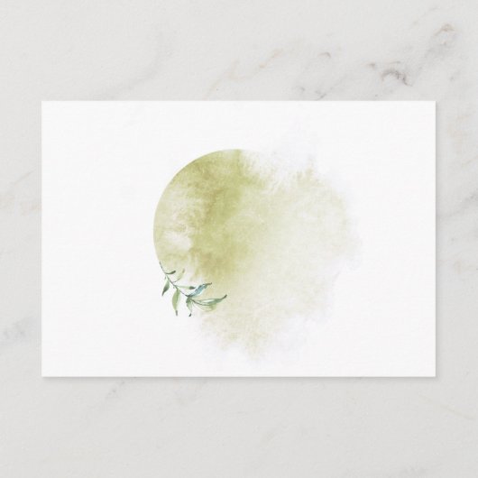 水彩幾何学ウェディングギフトレジストリー エンクロージャーカード (裏面)