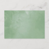 水彩幾何学ユーカリ結婚ス エンクロージャーカード (裏面)