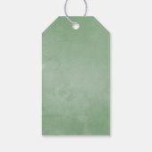 水彩幾何学ユーカリ結婚ス ギフトタグ (裏面)